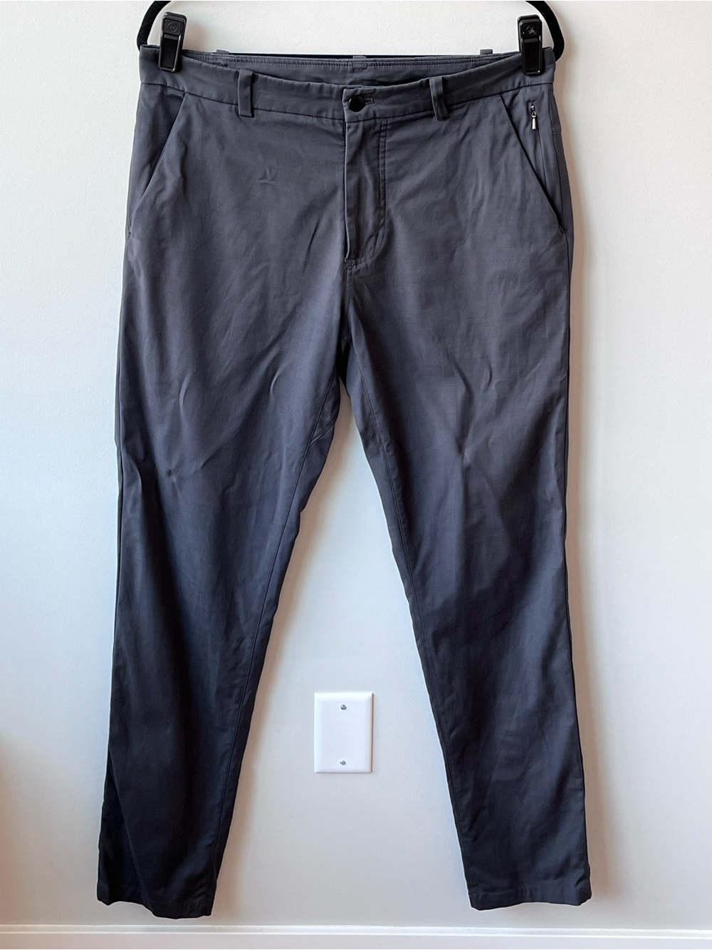 Lululemon ABC Commission Chino Pants Men’s 32x32.5” Dark Gray Pockets E40416